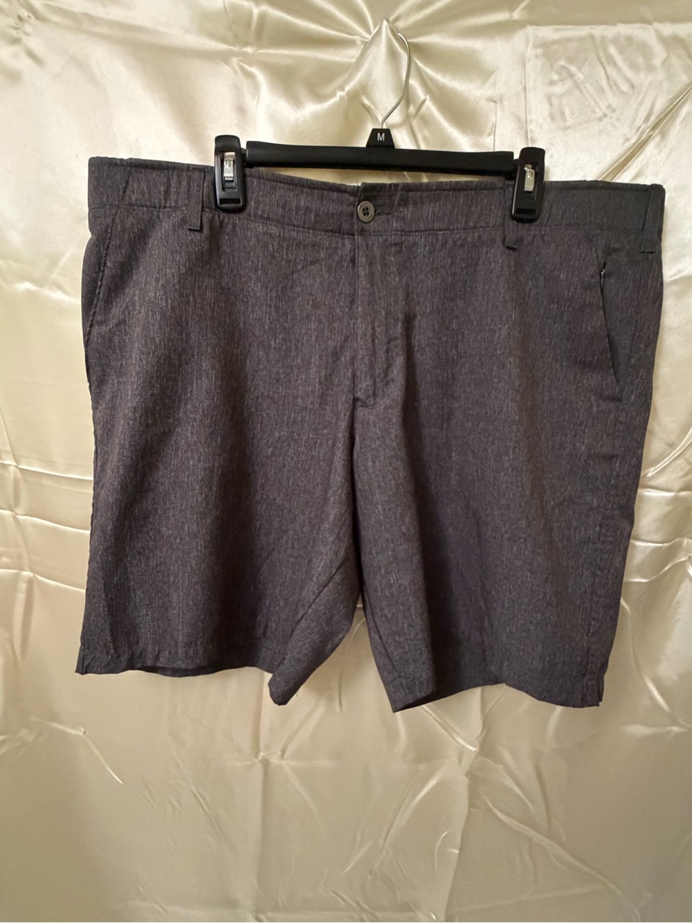 Swiss Tech Men's Dark Charcoal Flat-Front Shorts